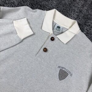 Vintage Sope Creek Sweater Mens XL Gray Knit Collared Trump's Castle USA